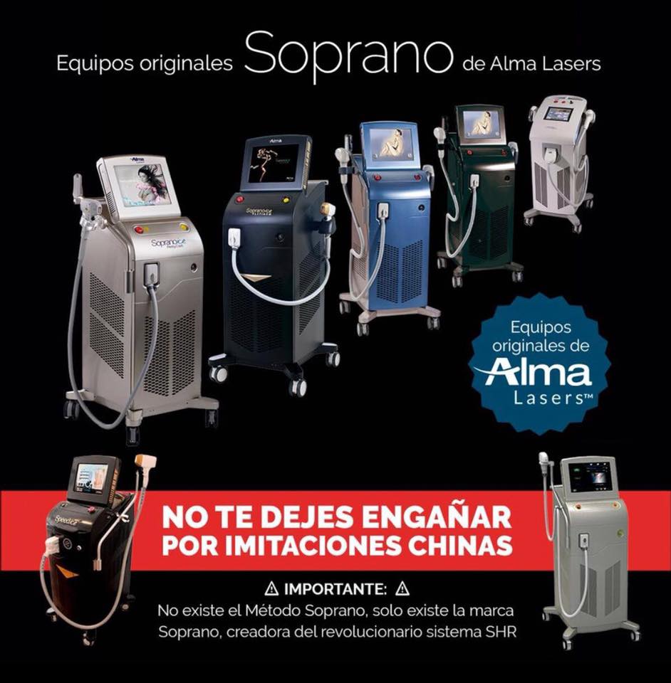Familia de equipos Soprano originales de Alma Lasers